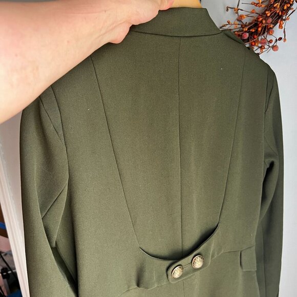 Steve Madden Womens Mid-Length Military Jacket Size SMALL in Army Green - Picture 13 of 13
